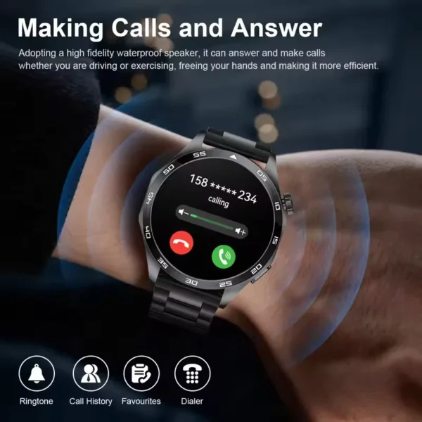 For HUAWEI GT5 Pro GPS NFC Smart Watch Men 360*360 AMOLED Screen Heart rate Bluetooth Call IP67 Waterproof Man Smartwatch 2025 - Image 2