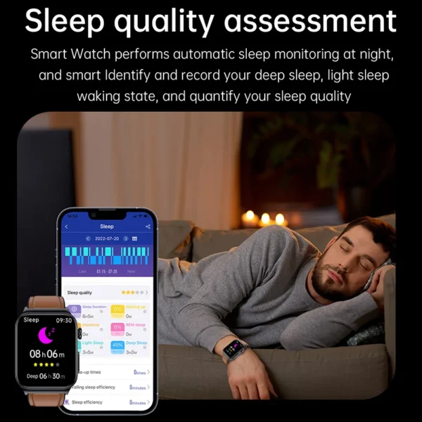 Luxury Men's Smart Watch ECG+PPG Monitor Clock IP68 Waterproof Sports Fitness Tracker Wrist Smartwatch for Women iOS Xiaomi 2025 - Image 6