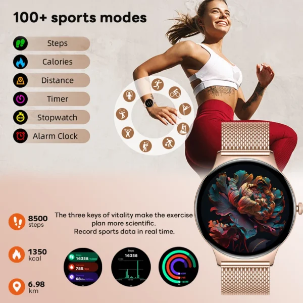 For Huawei New Ultra Slim AMOLED Smart Watch Women Screen Always Display Time Heart Rate BT Calling High-end Fashion Smartwatch - Image 6