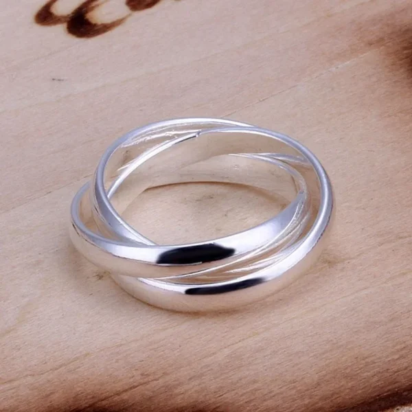 For Women Lady Wedding Beautiful Charm FashionSilver Rings - Image 4