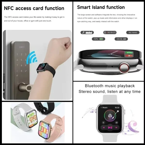New 2025 Original For Apple Watch 10 GPS Smart Watch Men Body Temperature Bluetooth Call NFC Sports Women SmartWatch for Apple - Image 6