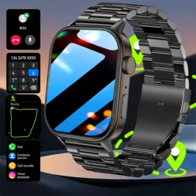 New Sports GPS tracker AMOLED Smartwatch Men Compass Military Outdoor Sports Bluetooth Call Watch 2.01 inch HD screen for Huawei
