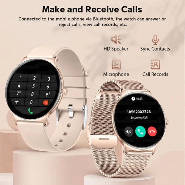 For Huawei New Ultra Slim AMOLED Smart Watch Women Screen Always Display Time Heart Rate BT Calling High-end Fashion Smartwatch - Image 4